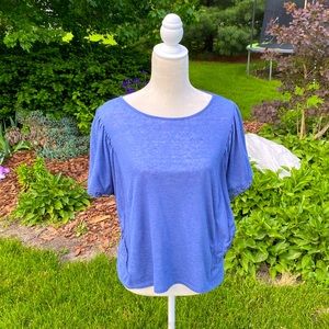 Gap Linen Blend Butterfly Sleeves Top